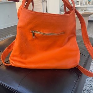 Italian leather bookbag